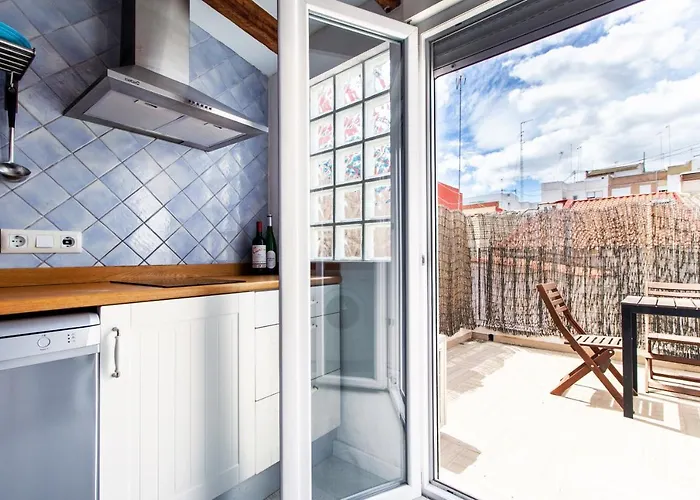 Apartamento Chic Loft Con Terraza Privada En La Playa Valencia